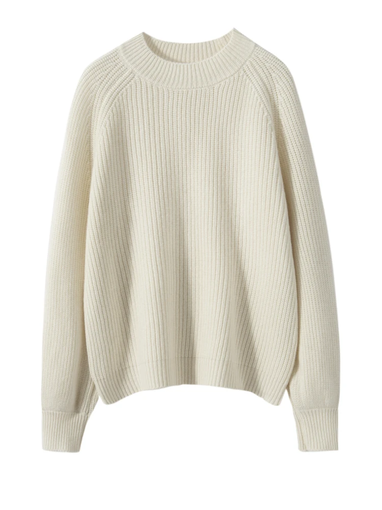 

High Quality Women Cashmere Sweater Long Sleeve Pullover Winter Loose Warm Thick Casual Knitwear Korean Tops O Neck New Style