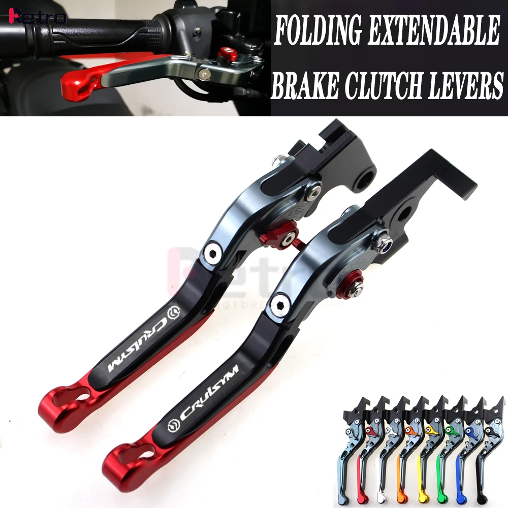 For SYM CRUISYM 300 CRUISYM300 2017 2018 2019 Motorcycle Folding Extendable Front Rear Brake Levers