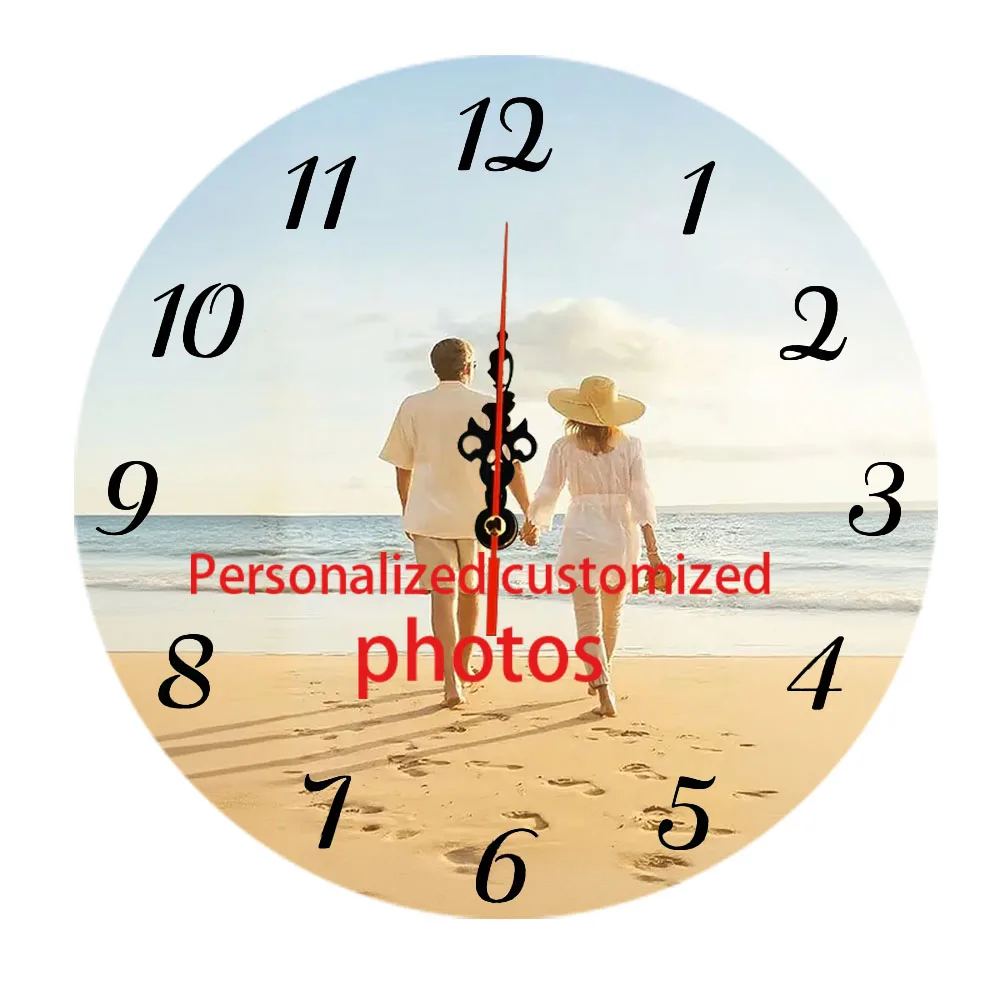 

Customized Clocks Can Be Customized with Personalized Wall Clocks, Silent Non-Drip and Answer Round Decorative Kitchen Personalized Wall Clocks, Customized Clocks Perfect Holiday Gifts (Batteries Not Included)