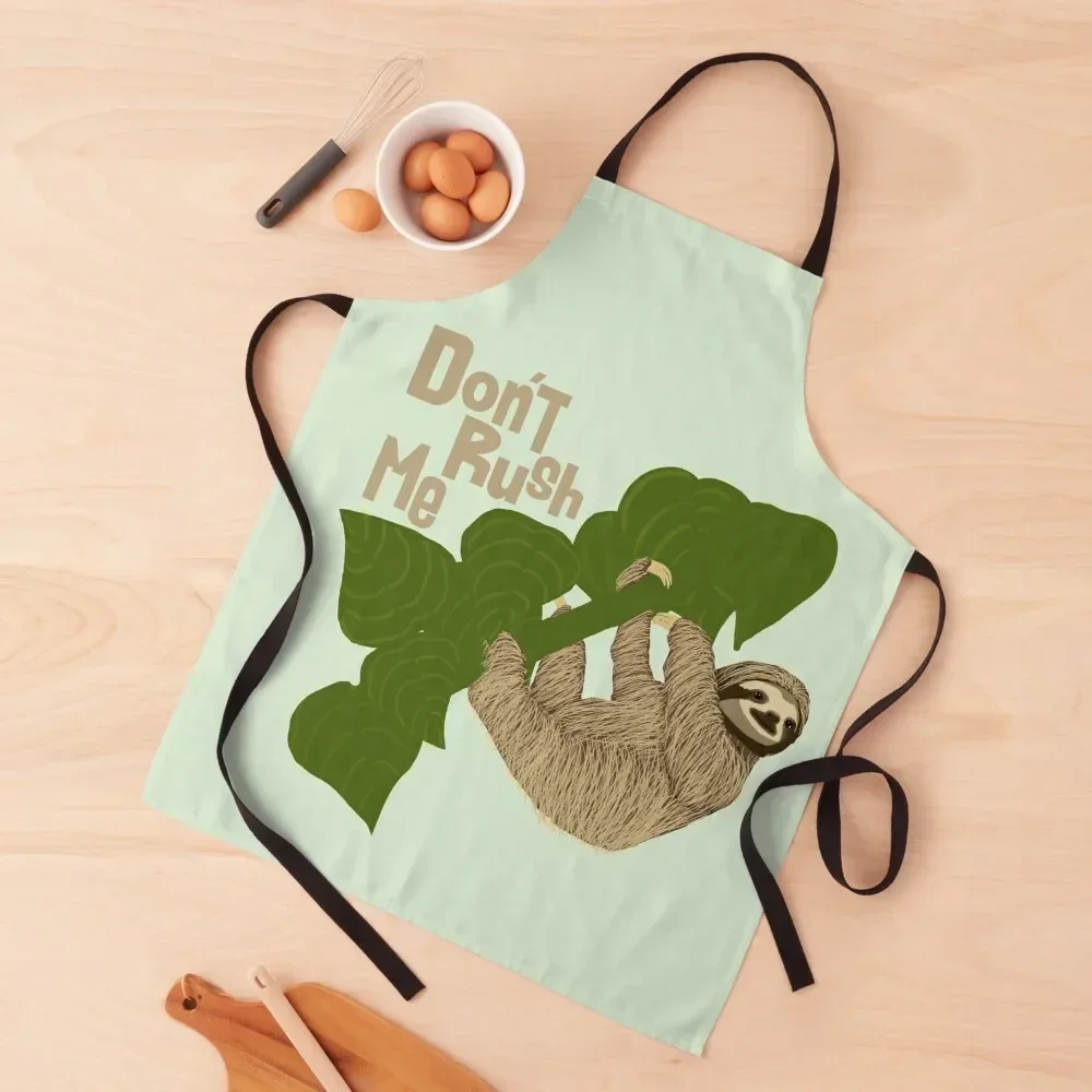 

Sloth, Don't Rush Me Apron Kitchen Novel Kitchen Accessories Kids Apron