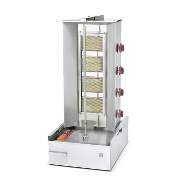 2024 Gas 4-Burner Kebab Machine/ Doner Machine/Shawarma Machine Gas