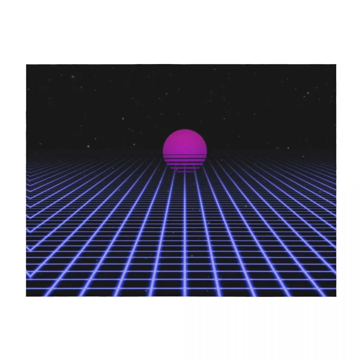 

80s Digital Horizon - Sunset Aesthetic Throw Blanket Beautifuls Flannel Fabric Blankets For Sofas For Baby Blankets