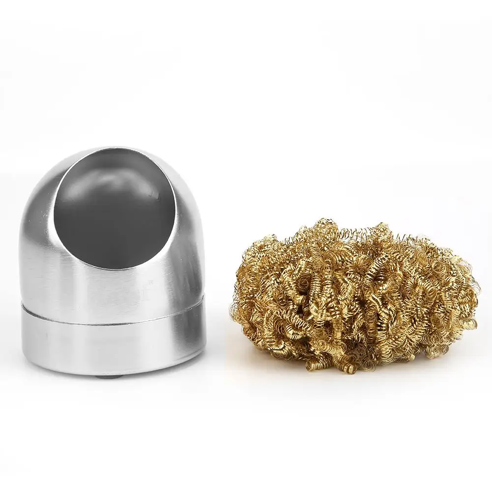 납땜 인두 팁 클리너 볼 드라이 클리닝 스탠드 간편한 사용을 위한 홀더 베이스가 있는 주석 흡입 장치