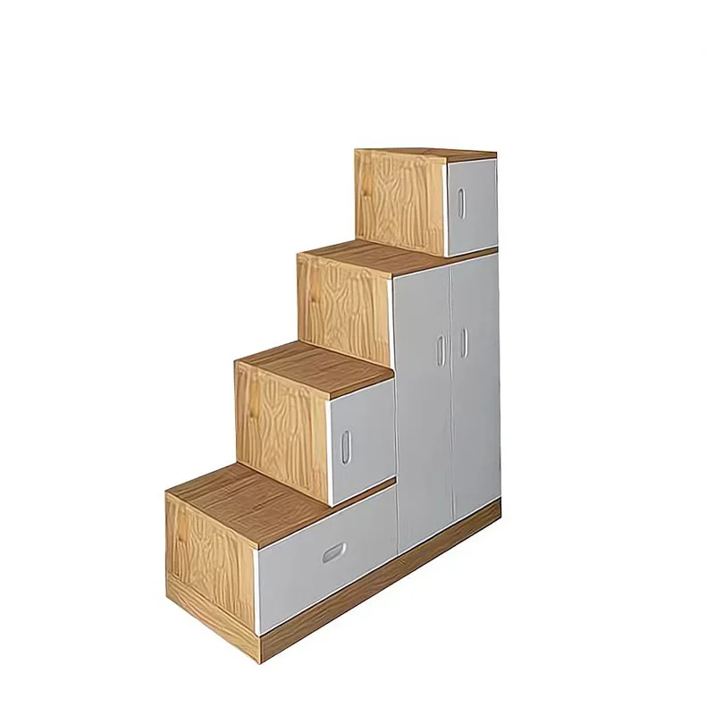 Solid wood stair cabinet upper and lower bed drawer ladder cabinet overall combination loft ladder cabinet stair