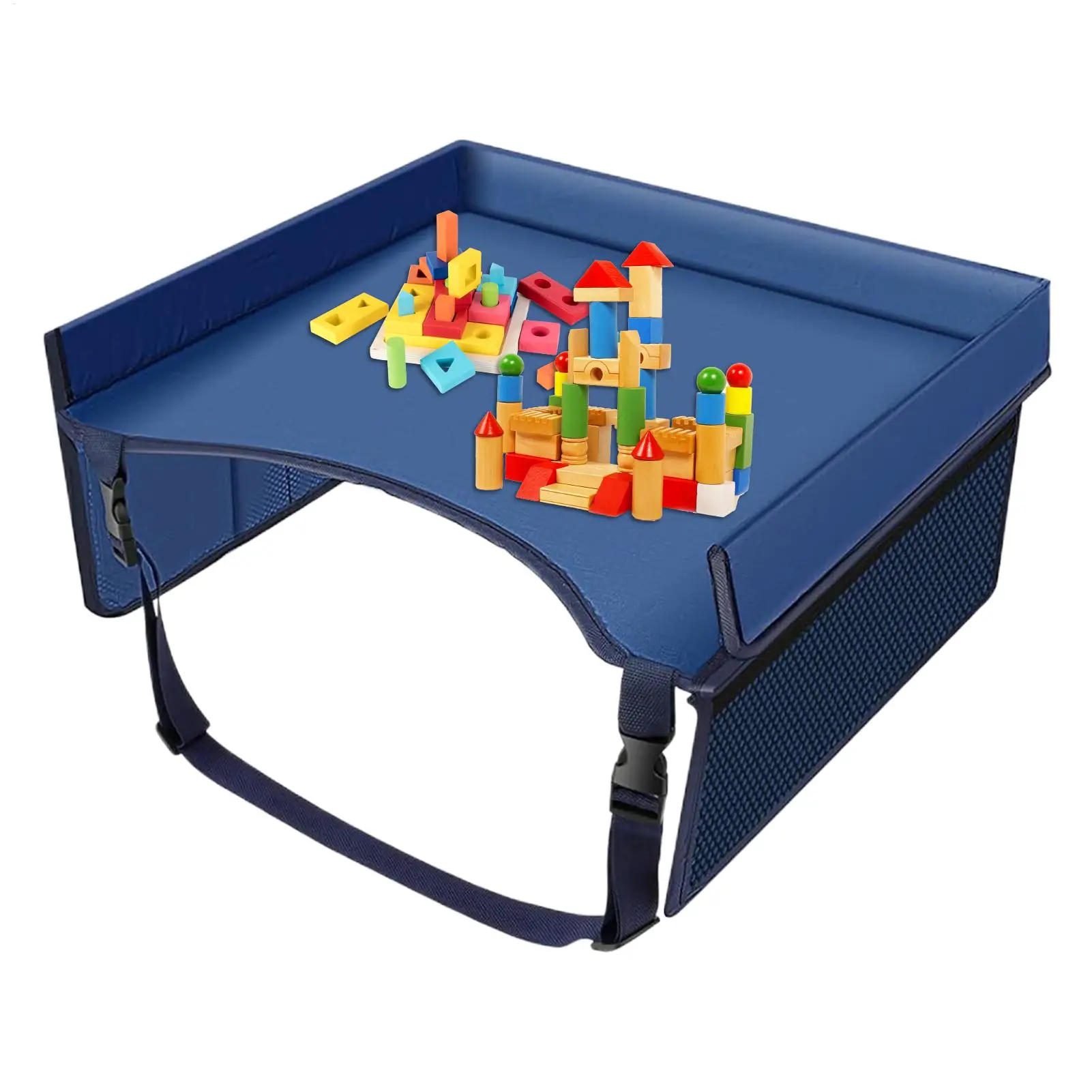 Waterproof Car Seat Travel Tray Safety Seat Play Table Organizer Storage Snacks Toys Cup Holder For Baby Children Kids Stroller view 3