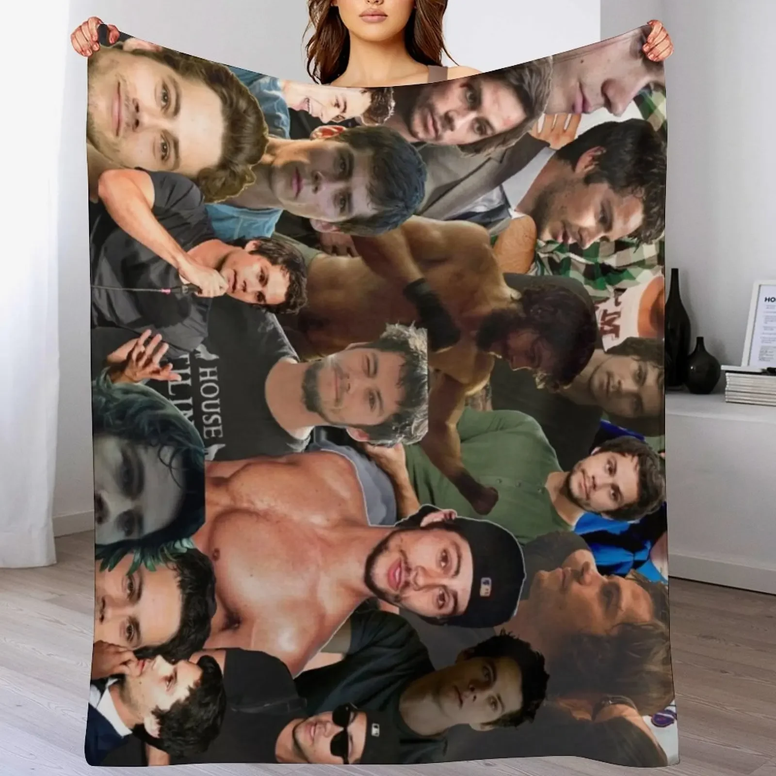 بطانية Dylan O'Brien Photo Collage ثقيلة للنوم، بطانيات أريكة عملاقة رفيعة وكبيرة #1
