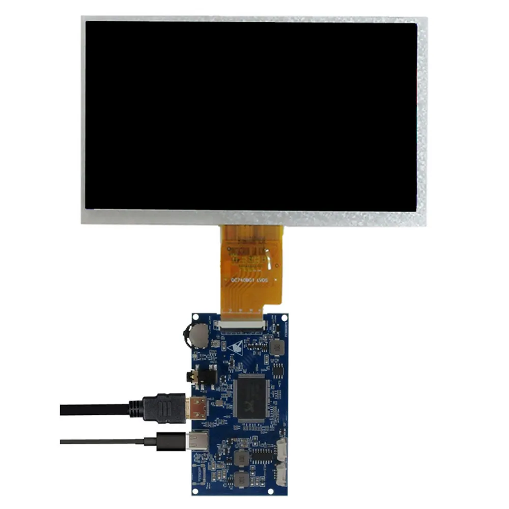 

7-дюймовый ЖК-экран 1024x600, плата контроллера драйвера монитора Type C/mini HDMI-совместимый корпус компьютера, дисплей Raspberry Pi PC