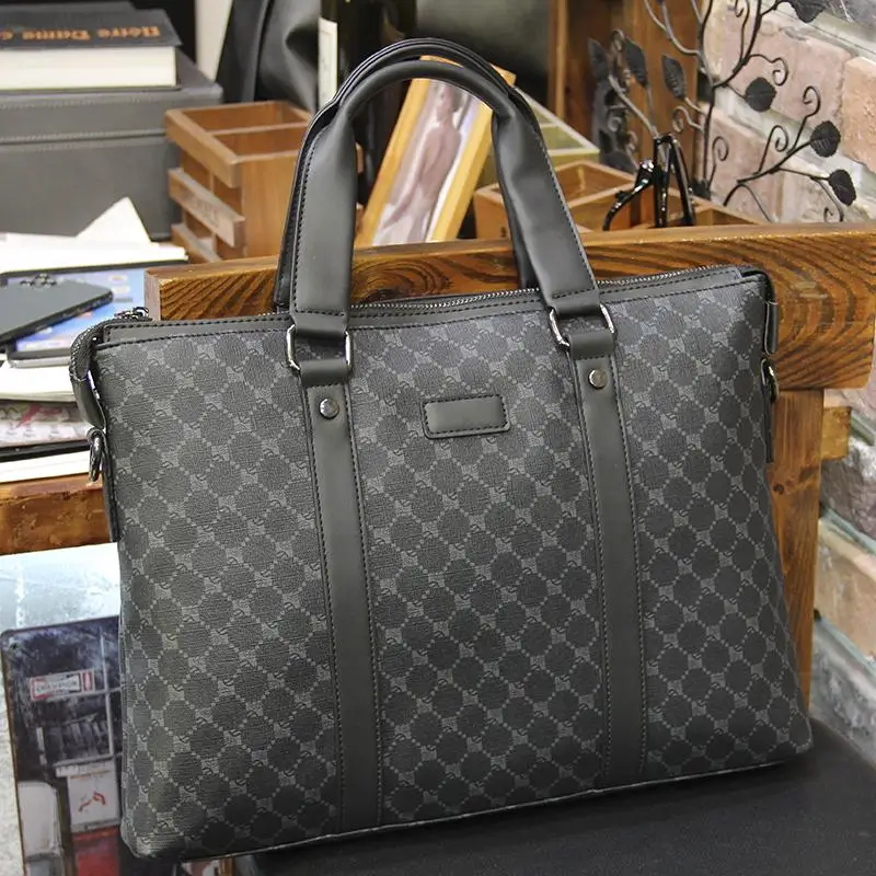 New Plaid Handbag Briefcase Simple Casual Fashion Shoulder Bag Crossbody Bag Business Laptop Bag