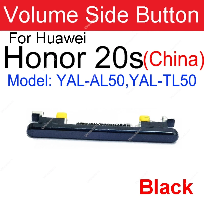 Power Volume Buttons For Huawei Honor 10 10 Lite 20 Pro 20S Side Button Keys Up Down Power Audio Control Replacement Parts