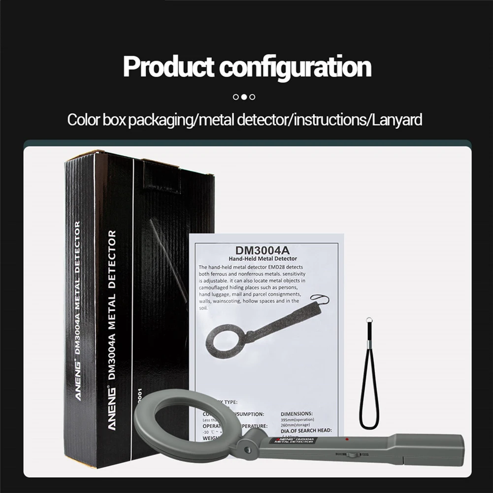 Metal Detector Handheld Safety Scanner Security Checker Instrument High Sensitivity Body Search Tools for Airport
