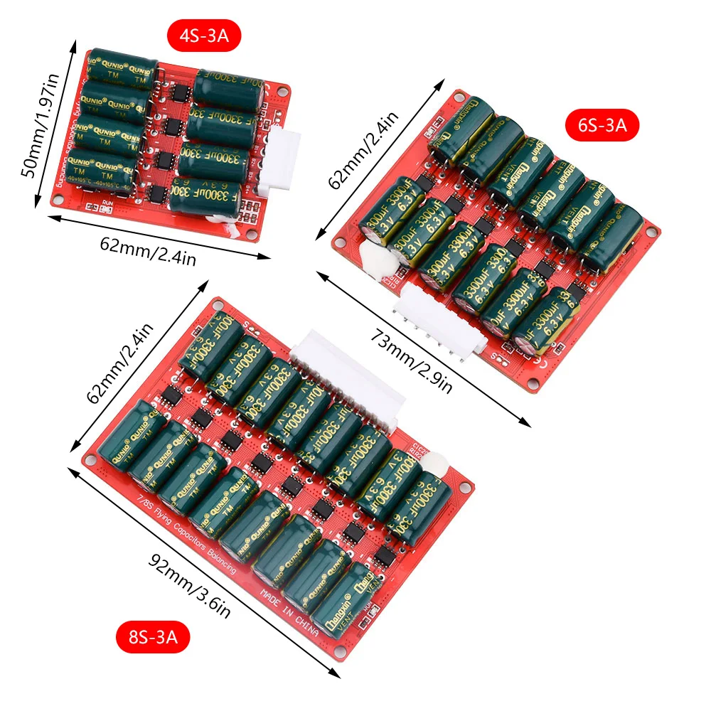 Placa de protección de carga de batería de litio 4S 6S 8S, módulo ecualizador activo 3A, ecualizador de condensador alto de 0,01 V, BMS