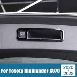 For Toyota Highlander XU70 Kluger 2020 2021 2022 2023 Stainless Car Trunk Door Handle Frame Cover Trim Sticker Accessories