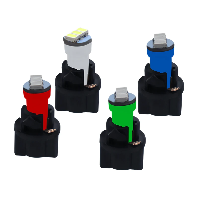 10PCS T5 T6.5 Lamps  Lock Socket diameter3SMD 3 LED Car Board Instrument Panel Bulb Auto Dashboard Warming Indicator Wedge Light