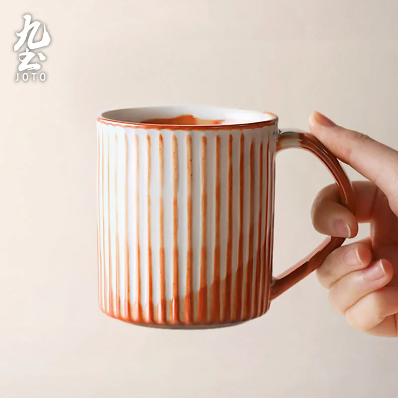 

JOTO Japanese Ceramic Easy to clean and maintain Comfortable Coffee Cup and Saucer CFR0134