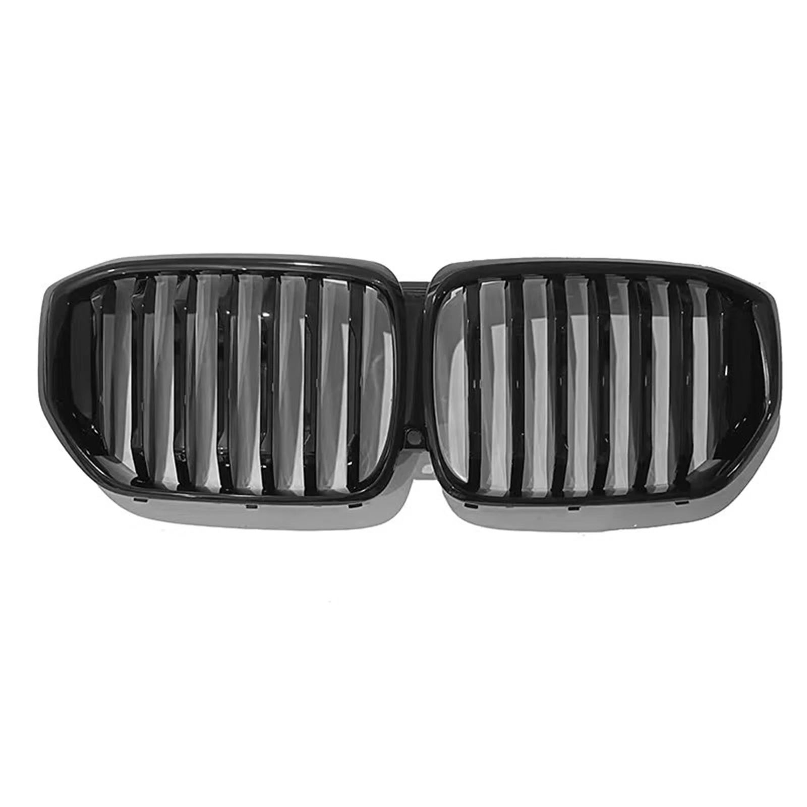 Front Grille Racing Grill For BMW G05 LCI X5 2023-2024 Black Single Slat Style Car Upper Bumper Hood Mesh Grid With Camera Hole