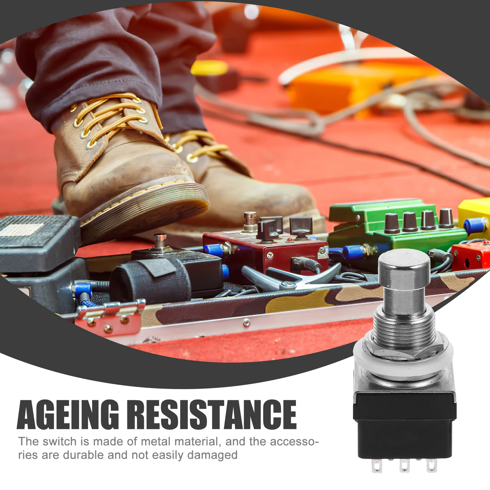 12 قطعة تأثيرات الغيتار دواسة Footswitch 9-Pin غير الإغلاق تبديل صغير لمكبر للصوت باس المؤثر الغيتار ملحق الموسيقية