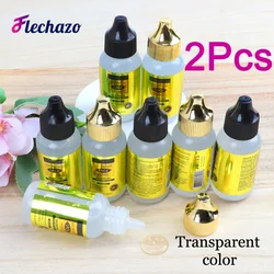 Pegamento transparente Para peluca, pegamento de encaje sin residuos, 2 piezas, agarre fuerte, adhesivos de secado rápido, Gel Para Cabello, fácil de usar