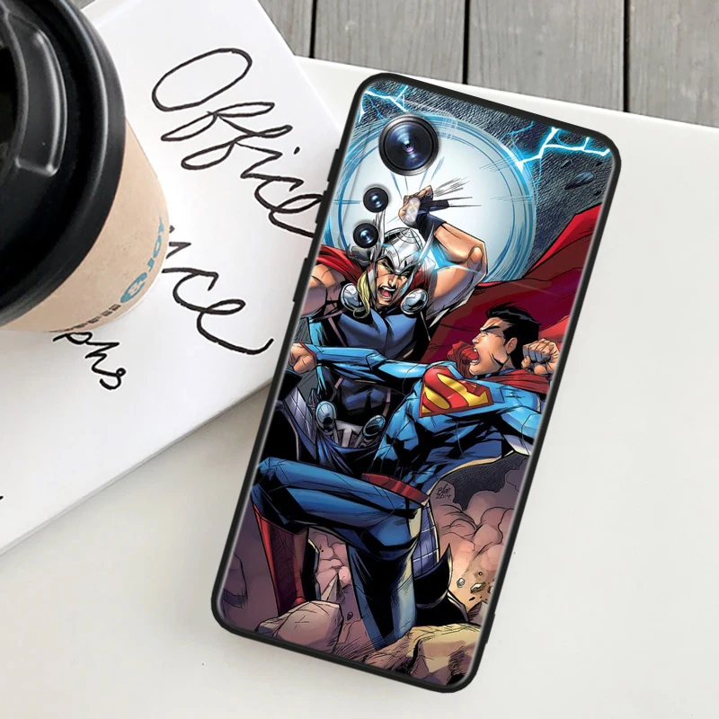 Batman Superman Cute For Xiaomi Mi 14 13 12T 12S 12X 11i 11X 11T Play HyperCharge Lite Ultra Pro Black Soft Phone Case