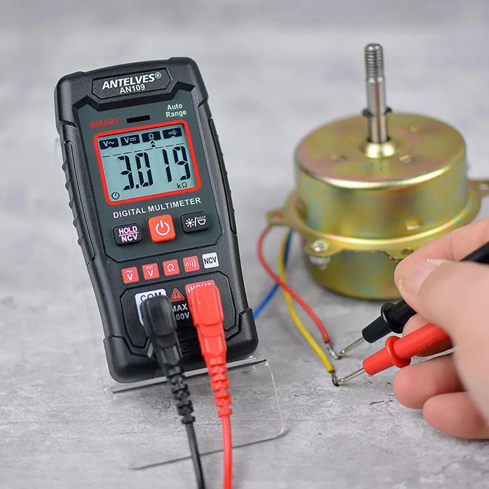 AN109 Portable Digital Smart Multimeter High-precision Intelligent Anti-burn NCV On-off AC / DC Voltage Electrician Repair Tools