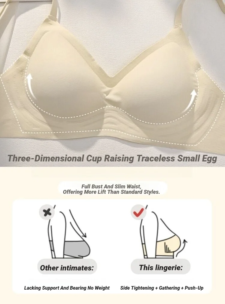 Nahtloser BH für kleine Brüste, Damen-Push-up-BH, bequem, ohne Bügel, weiche Unterstützung, geschlossene Unterwäsche für Frauen mit kleinen Brüsten, ohne Ränder. – Detail 4