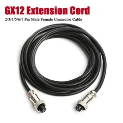GX12 Cable Connecrtor 2 3 4 5 6 7 Pin Male Female Extension Cord Industrial Grade GX12 Aviation Plug Socket Connection Line