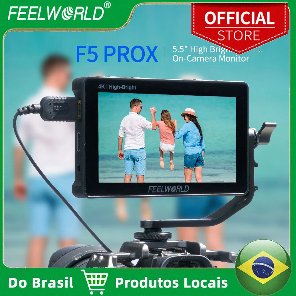 FEELWORLD- 5.5 "1600NIT Alto Brilho Full HD IPS Painel Touch Screen Câmera DSLR Monitor de Campo 4K HDMI 3D LUTS para Rig F5 PROX,