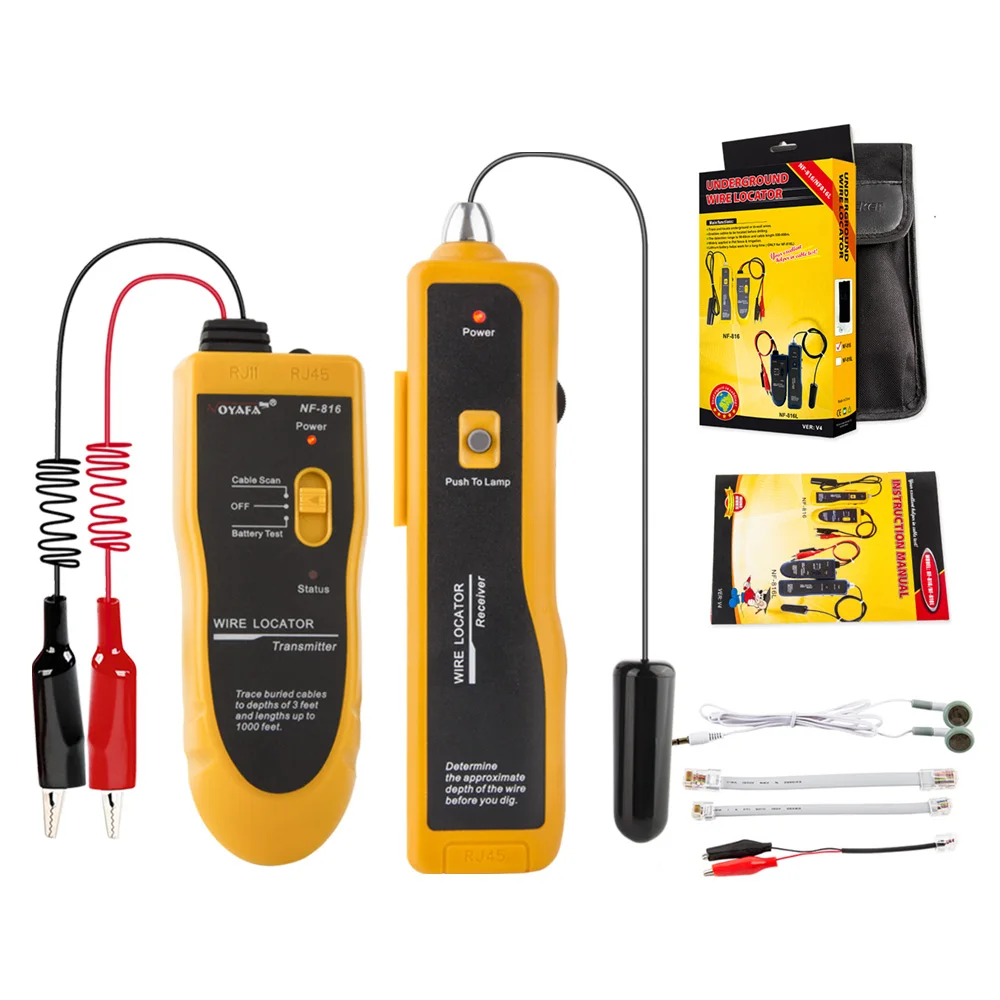 NF-816 Underground Wire Locator Underground Cable Detection Instrument Concealed Wiring Line Finder Circuit Tester