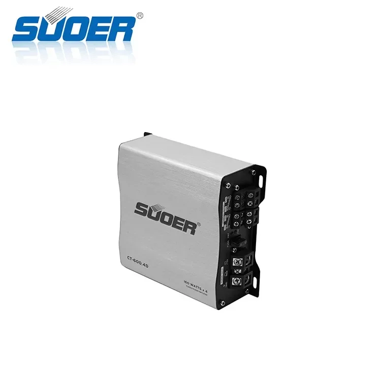 Suoer CT-600.4D-U 4 channel car power 1500 watts amplifier full range class D car amp