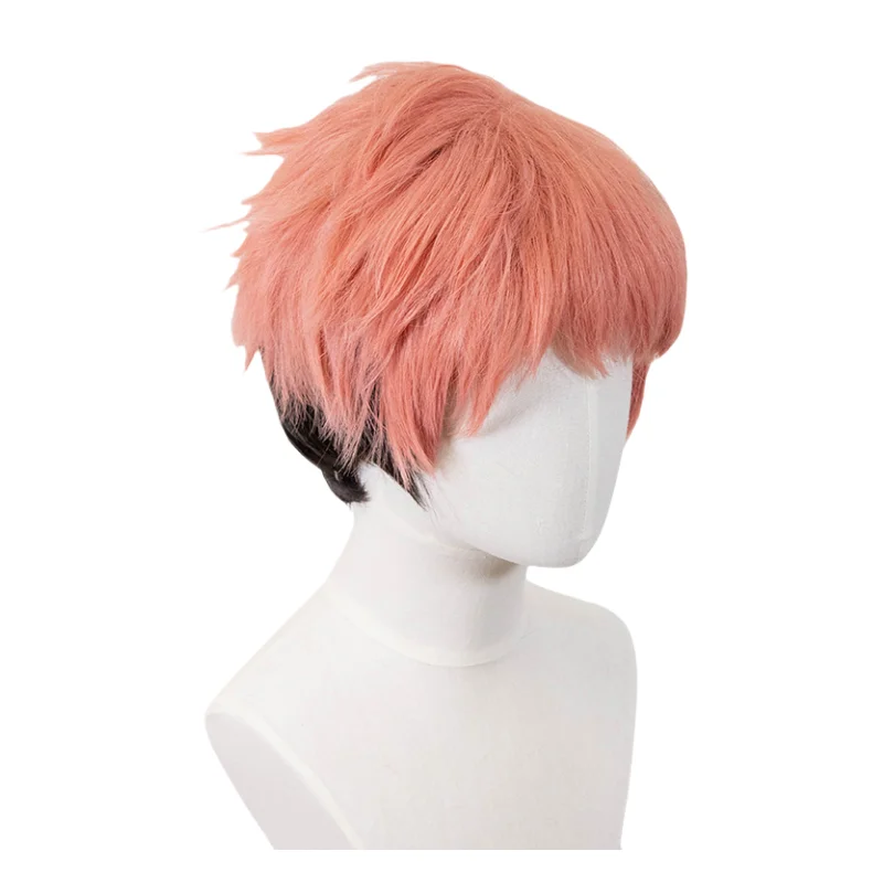 ND Yuji Itadori Cosplay Wigs Hairpiece Jujutsu Kaisen Anime Cosplay Hair Wigs for Comic Con Coser Costume Party Heat Resistant