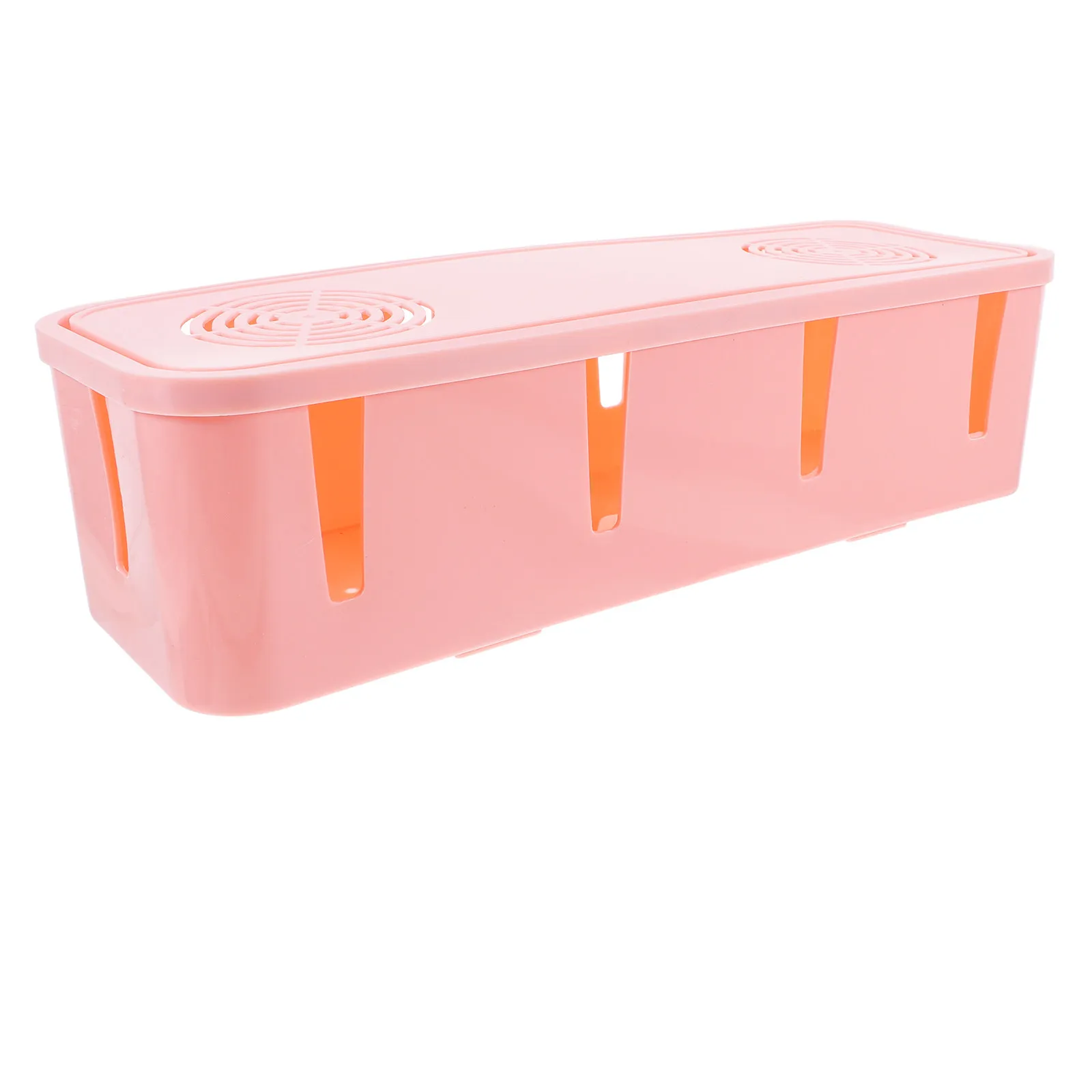 Plug Socket Cable Storage Box Anti-Dust Safety Organizer for Home Office Desk Plug Socket Storage Box Pink