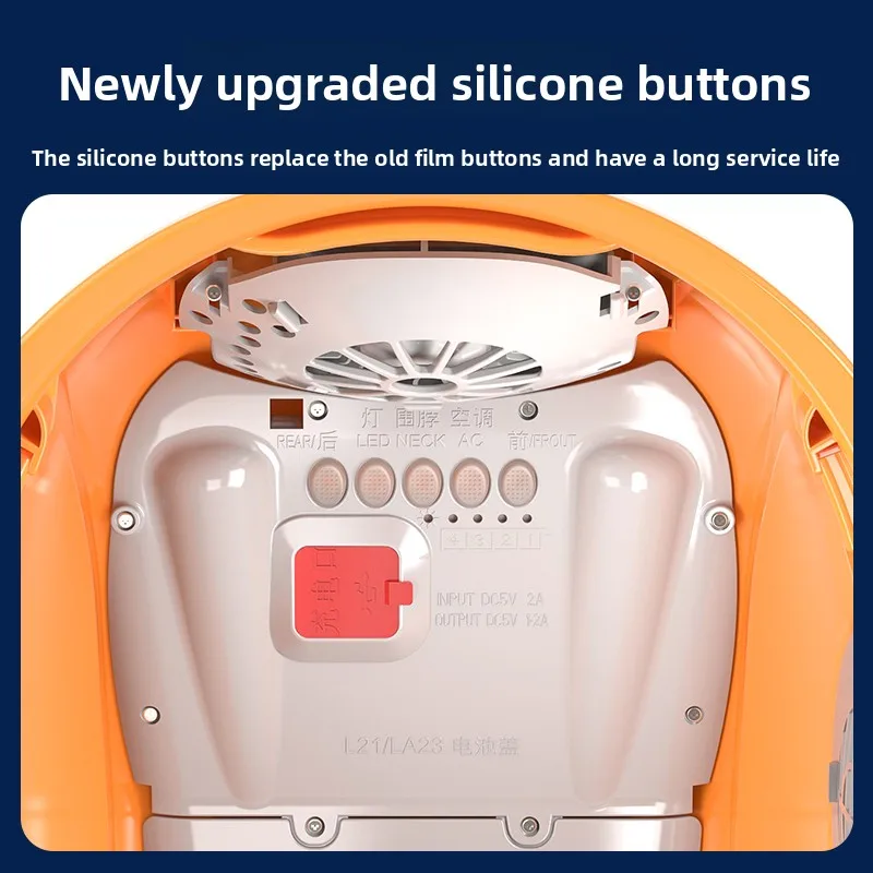 Вентилятор с ремешком для шляпы, встроенный кондиционер, охлаждение, солнечный вентилятор с двойной зарядкой, шляпа, охлаждающий шлем