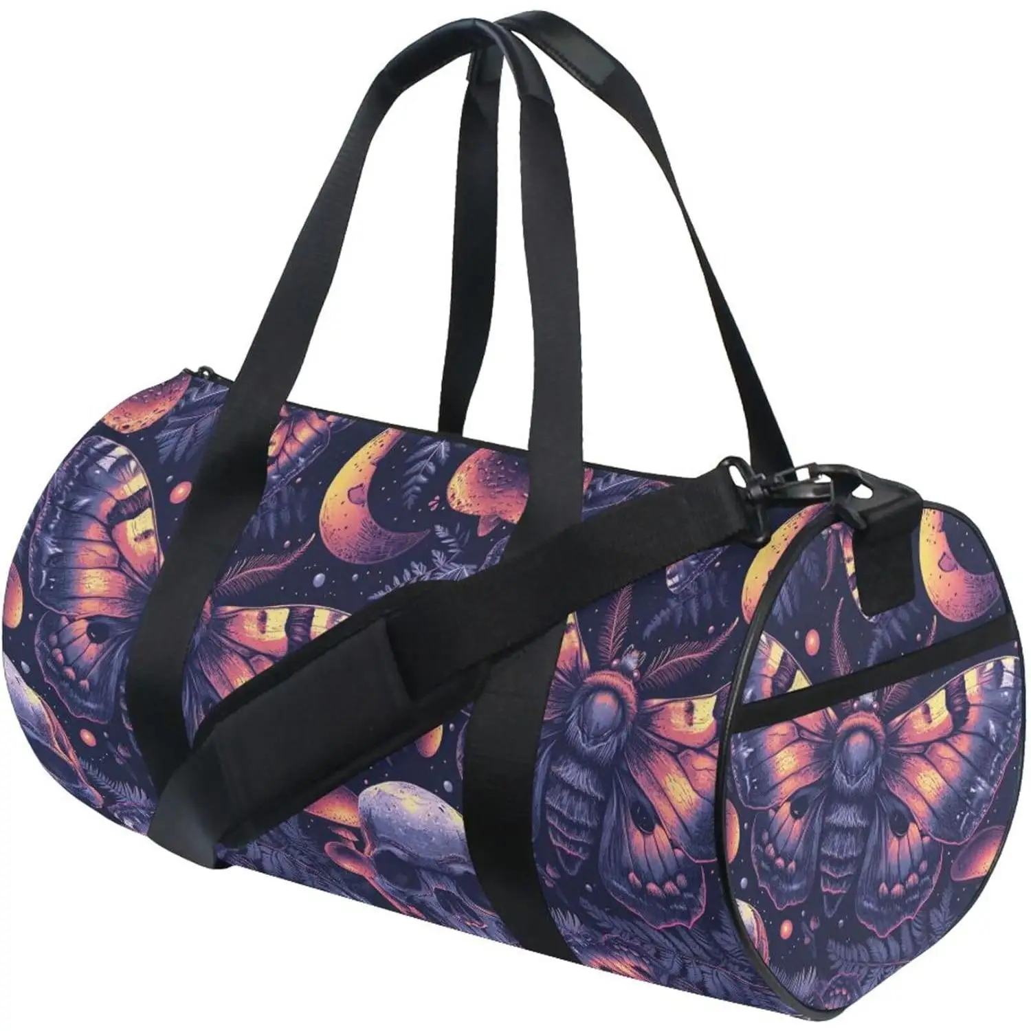 

Спортивные сумки-дафл с готическим рисунком черепа и бабочки, для спортзала, на ночь, для тренировок, путешествий, для мужчин и женщин, для йоги