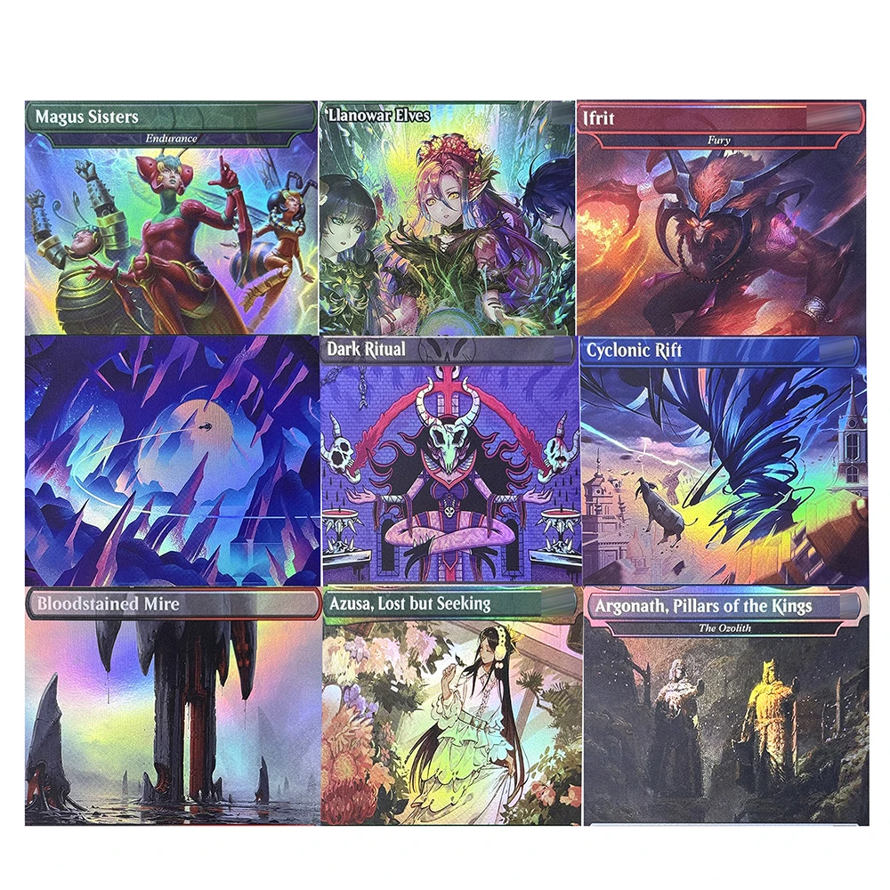 

Самодельные фольгированные карты Mana Confluence EOS, драгоценный камень, древняя гробница, темная ритуальная политикаowar, эльфы, сделай сам, TCG-карта, подарки