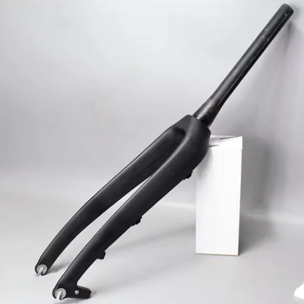 MTB Carbon Bicycle Fork, Downhill, Travel, Rigid, Mountain Bike, Front Fork, Fiber Tapered, Road Bike, 1-1/2, 400g