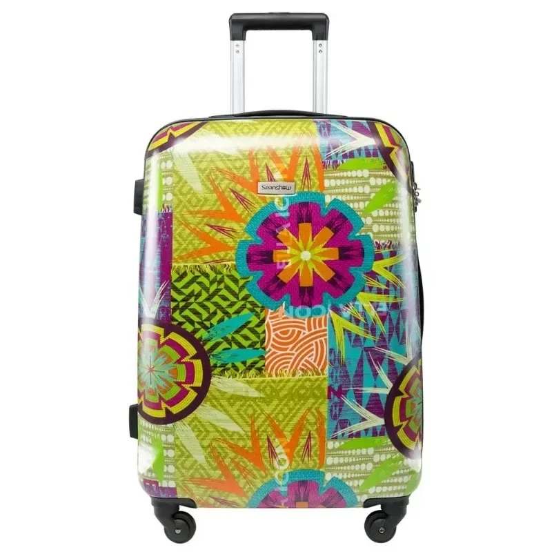 20''24/28 Inch Travel Suitcase Spinner Wheels Flowers Graffiti Rolling Luggage  3PCS Colourful Trolley Luggage Bag Set