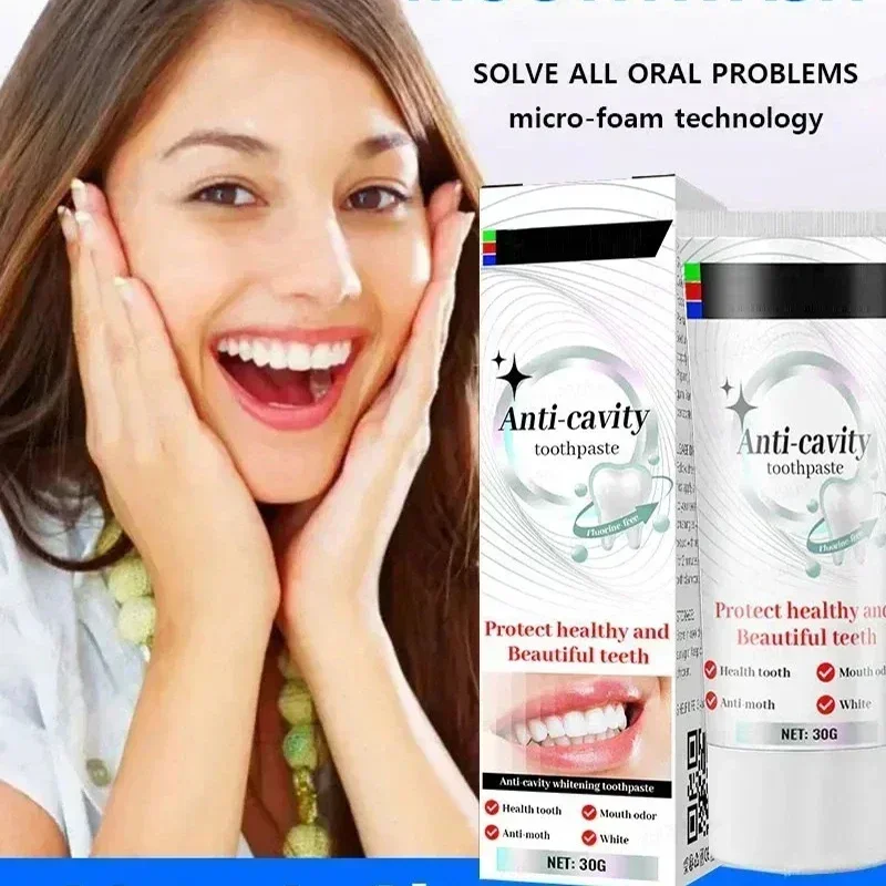 Whitening Toothpaste Cleans Cavities Repairs All Cavities Reduces Smoke Stains And Yellow Cavities Protects Teeth