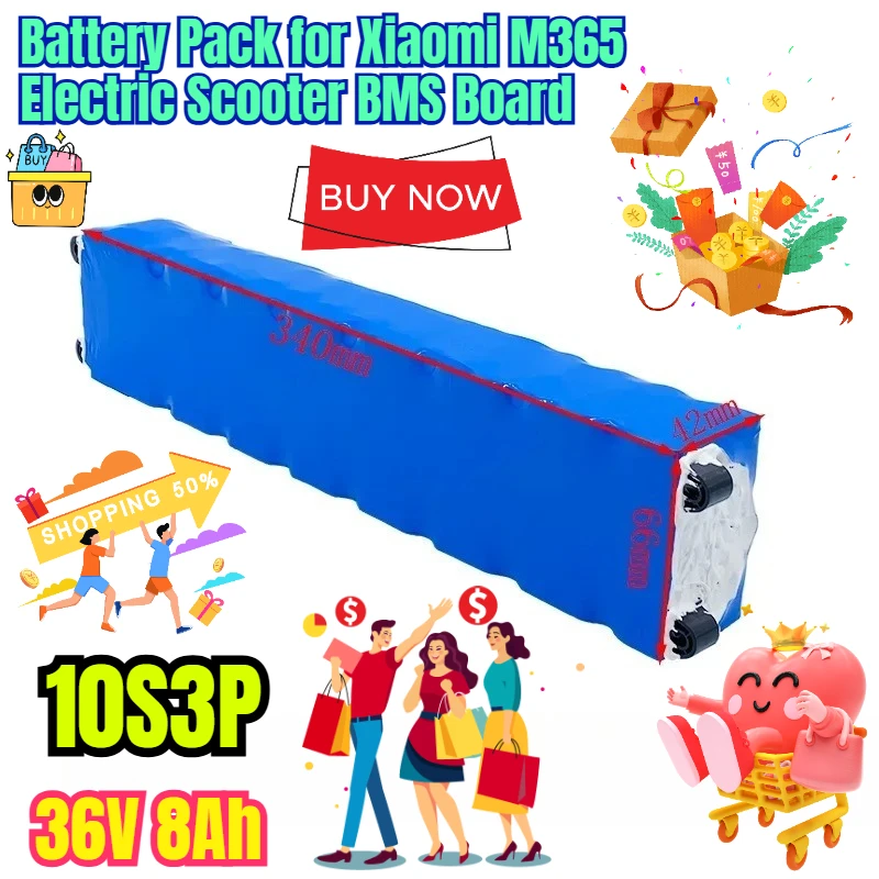 

10S3P 36V 8Ah Battery Pack for Xiaomi M365 Electric Scooter with BMS Board