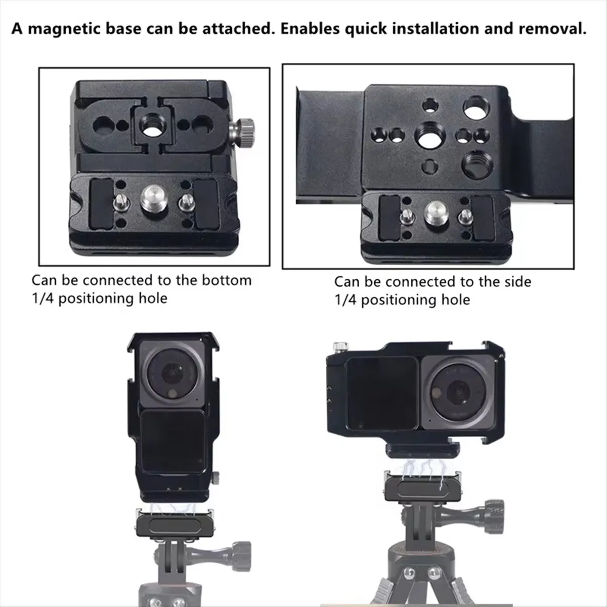 L77A Heat Dissipation Metal Frame Protection Cover Aluminum Alloy Cage Case 1/4 Cold Shoe Expand for Action 2 Cam