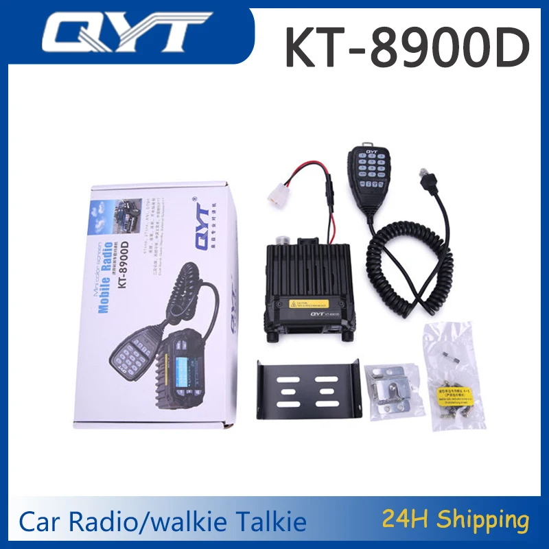 QYT KT-8900D Car radio Mobile Station Transceiver Walkie Talkie Dual Band VHF/UHF 25W 136-174/400-480MHz Quad Watch Mini Amateur