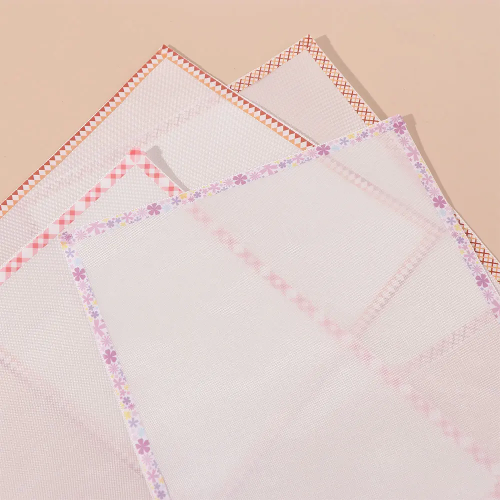 4PCS Light Transmission Perler Beads Baking Cloth Edge-stitched Heat Resistant Ironing Sheets for Fuse Beads Reusable DIY