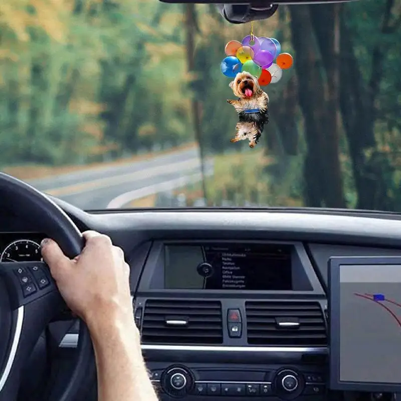الاكريليك الملونة بالون معلقة زخرفة ، جرو سيارة قلادة ، لطيف الكلب المفاتيح ، معلقة الملحقات