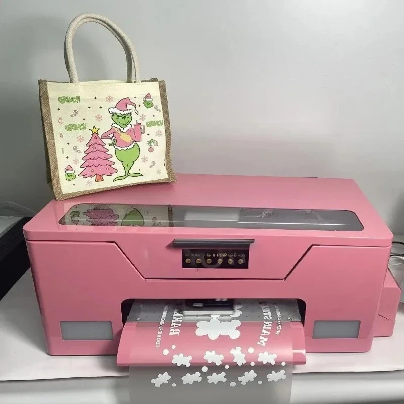 2024 Impresora digital rosa A3 DTF XP600 Impresora DTF de 13 pulgadas con horno rosa, adecuada para cualquier textil