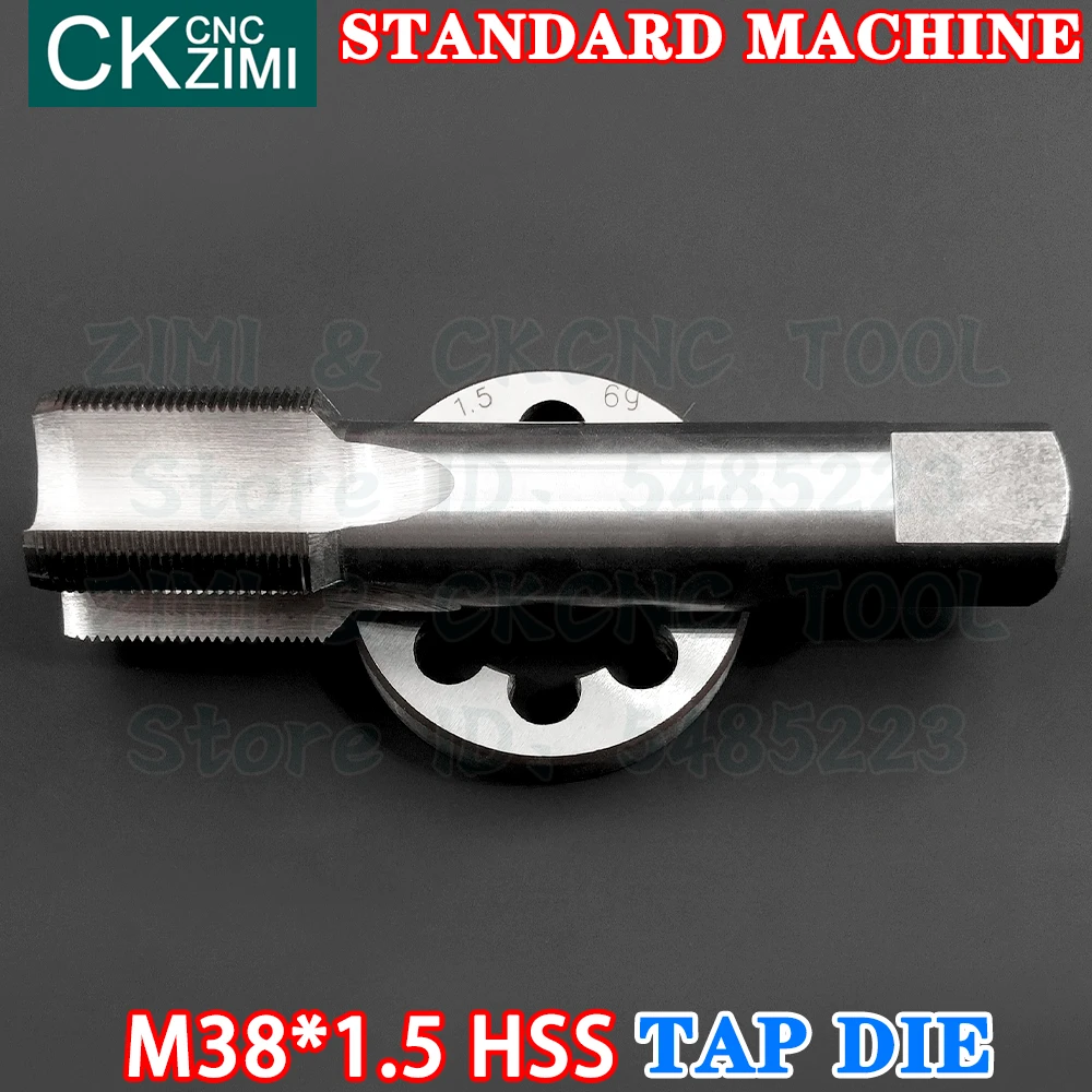 M38*1.5 M38x1.5 Straight Handle Standard Machine Die Tap Right High Speed Steel Wire Tapping Drill Round Die Metal Tap Die Set