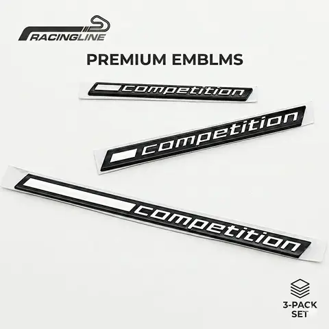 3D ABS Competition Emblem Badge Sticker for BMW M2 M3 M4 M5 M8 G20 G30 F10 F30 F80 Car Trunk Fender Body Logo Decal Accessories