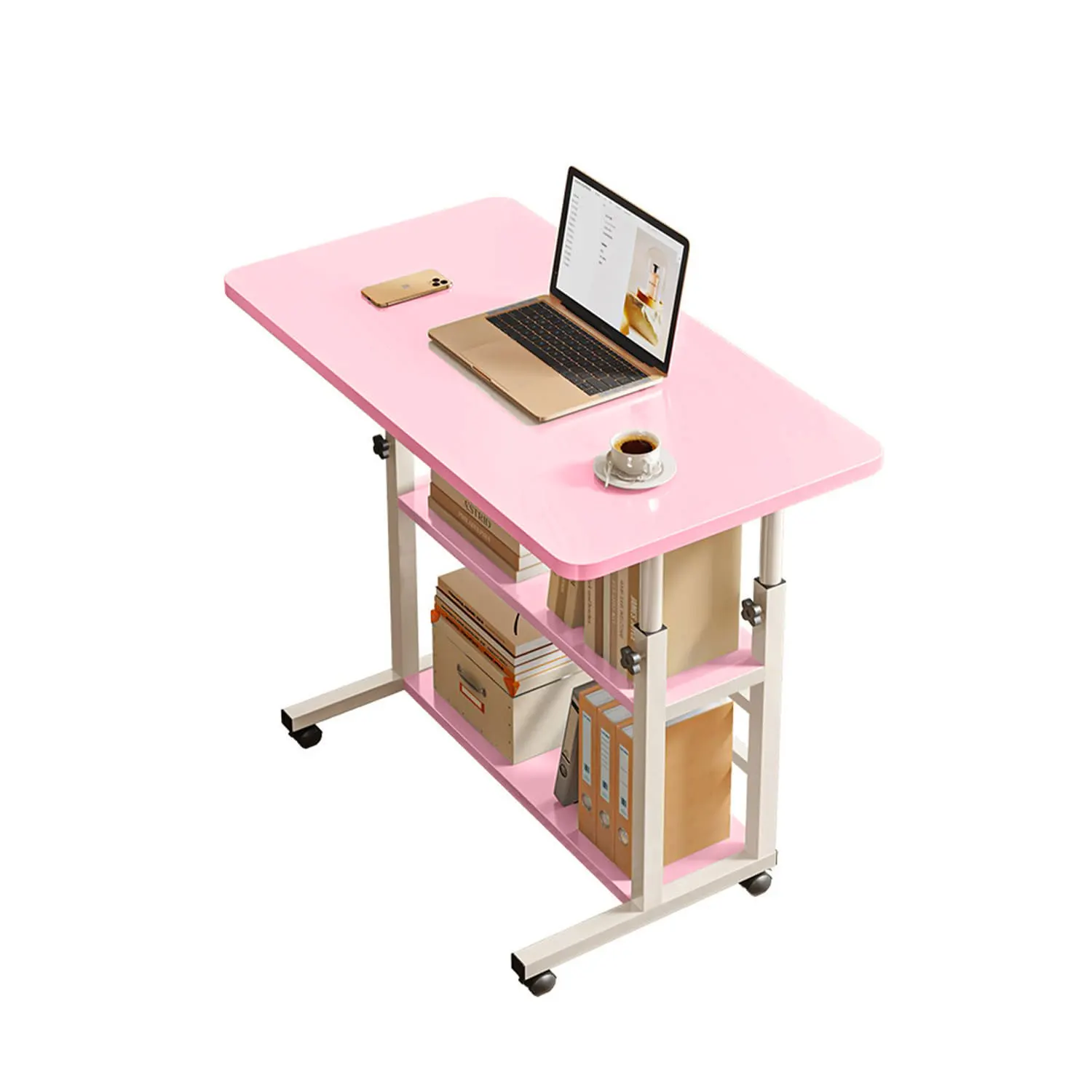 مكتب مزدوج الطبقات، طاولة بجانب السرير للرفع المتنقل، مكتب غرفة نوم بسيط، سكن للطلاب، مكتب كمبيوتر كسول