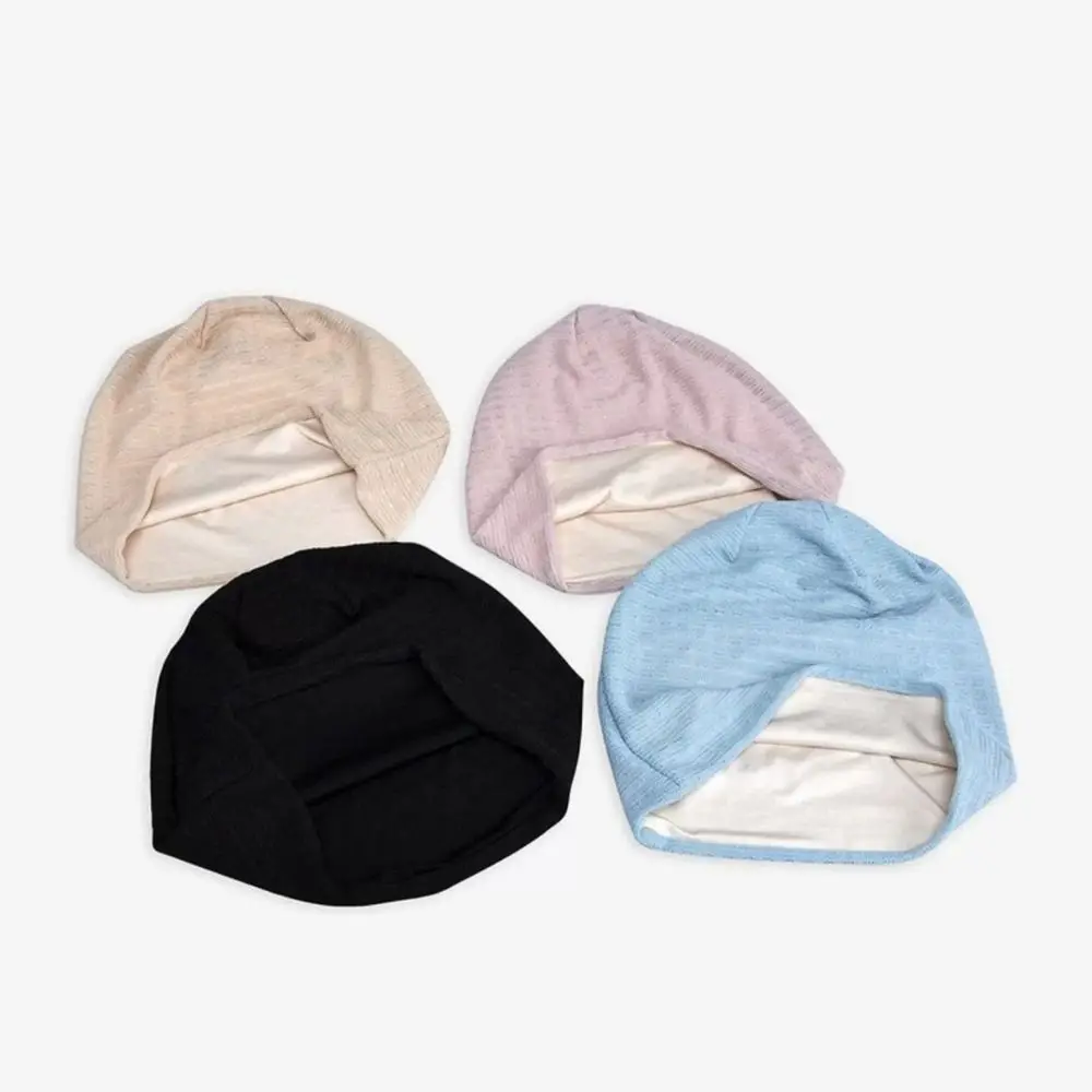 

Fabric Caps Stripes Slouchy Beanies Hat Double Layer Soft Knitted Outdoor Baggy Skullcaps Comfortable Warm Thin Hedging Cap