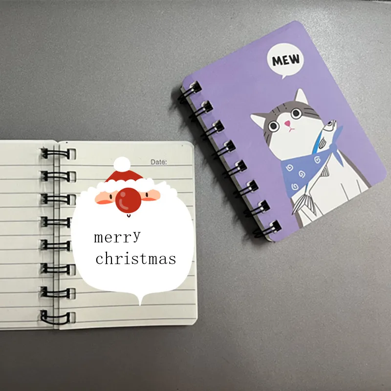 1PC A7 Coil book Cartoon Cute Student Diary Book Portable Pocket Notebook Thickened Line Notepad