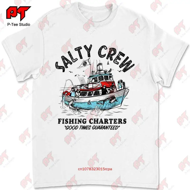 Salty Crew Fishing Charters T Shirt White 9KI2