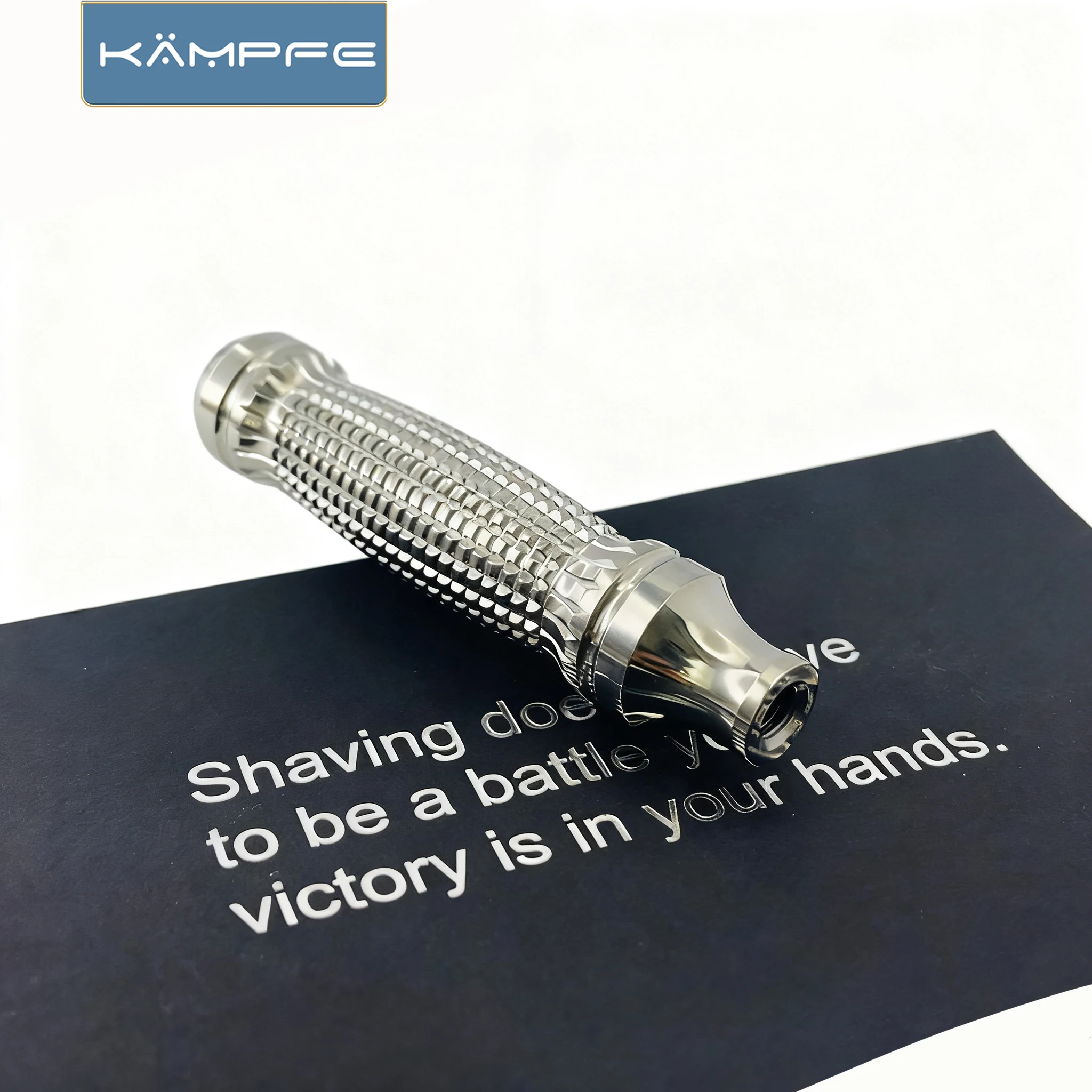 KAMPFE 316L Stainless Steel /Titanium Handle Anti-Slip Grip  Men Safety Razor travel razor handle