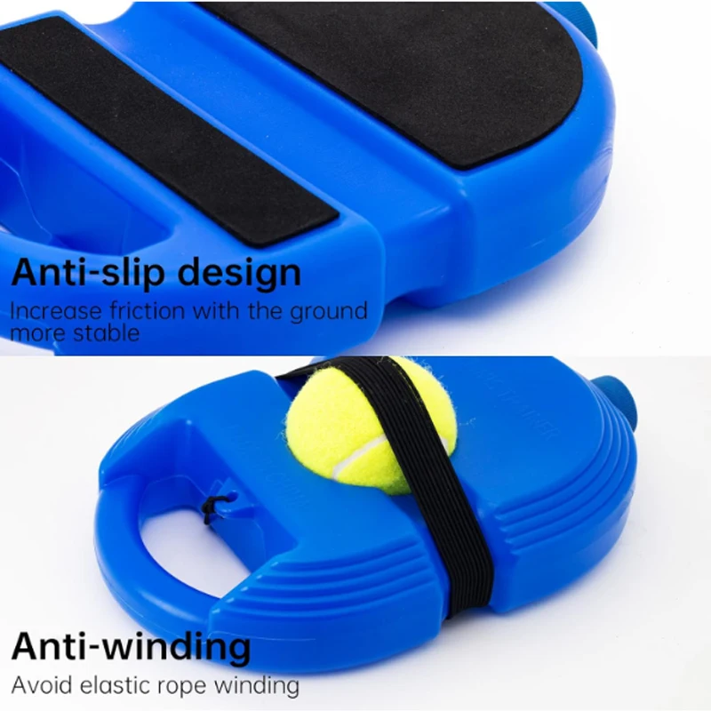 Heavy Duty Tennis Training Aids Base With Elastic Rope Ball Practice Self-Duty Rebound Tennis Trainer Partner Sparring Device
